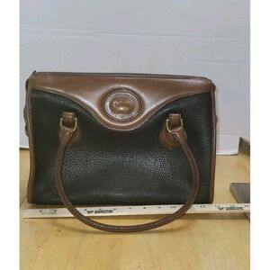DOONEY & BOURKE All Weather Leather Purse Crossbody Black Brown Tan Bag Charm